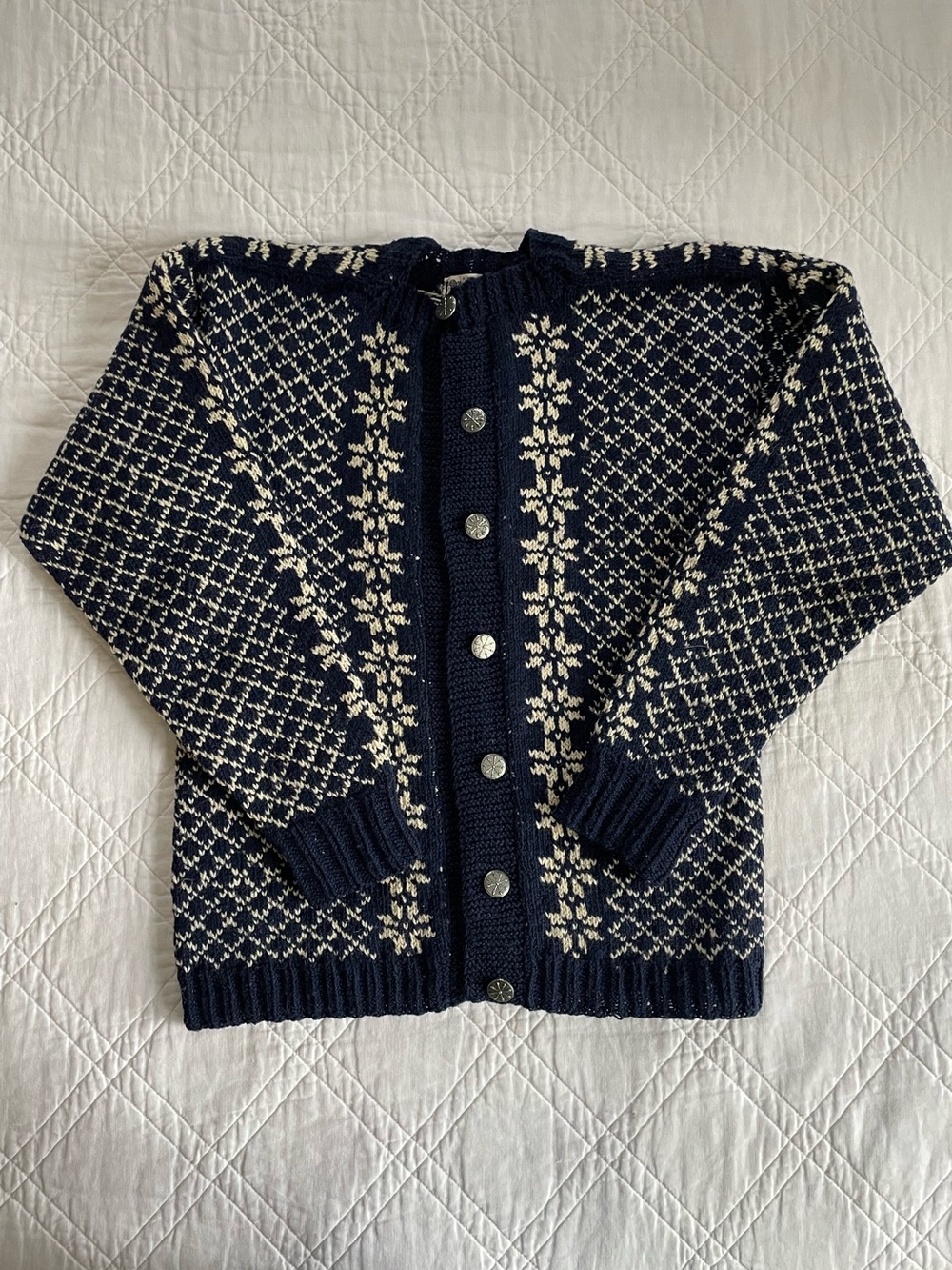 Gorgeous Hand-Knit Wool Cardigan